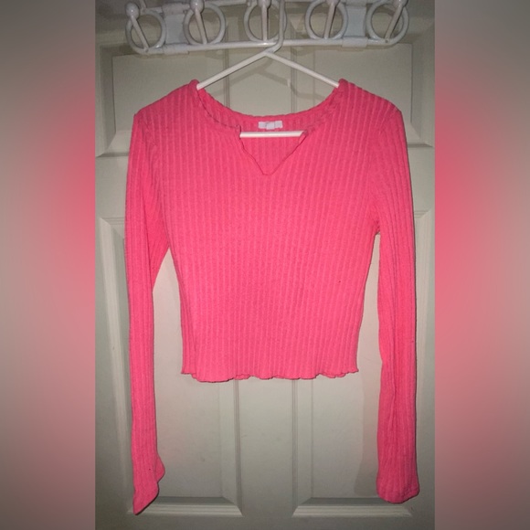 Ardene Tops - SOLD Hot Pink Long Sleeve